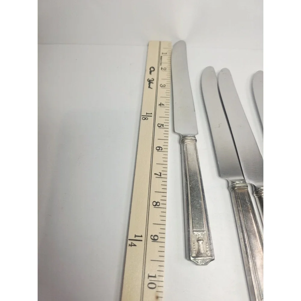 1923 Century Silver plate International Silver Holmes‎ & Edwards 6 Butter Knives